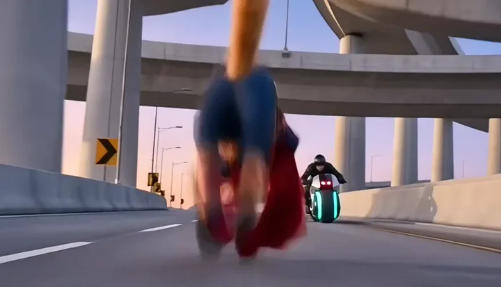Frame from the generated video showing the cat inverted during its forward flip